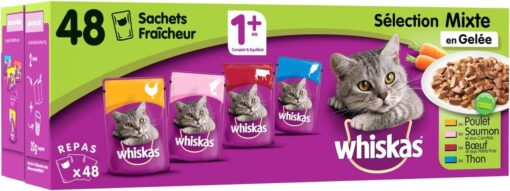 Alimentation chat sachets whiskas gelée